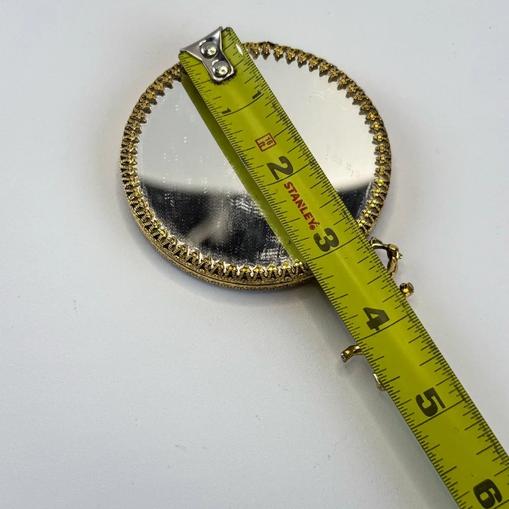 Antique Gold Cherub Mini Hand Mirror